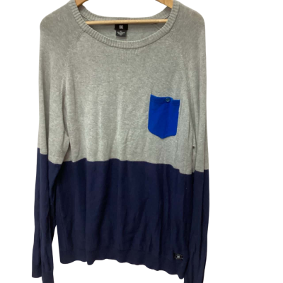 DC Unisex  Size XXL Crew Neck Jumper Blue / Grey (f)