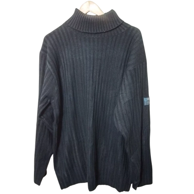  Southpole Mens Size L Turtleneck Jumper Black  