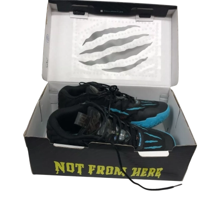 Puma x MELO MB.03 Blue Hive Mens  Size UK 8.5 Basketball Shoes Black  / Blue AS IS RIPS SEE PICS