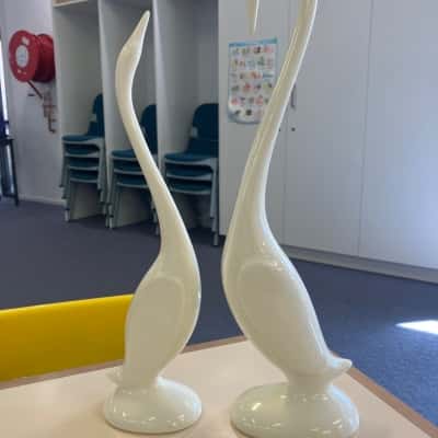 Ceramic Heron Egret Crane Decor