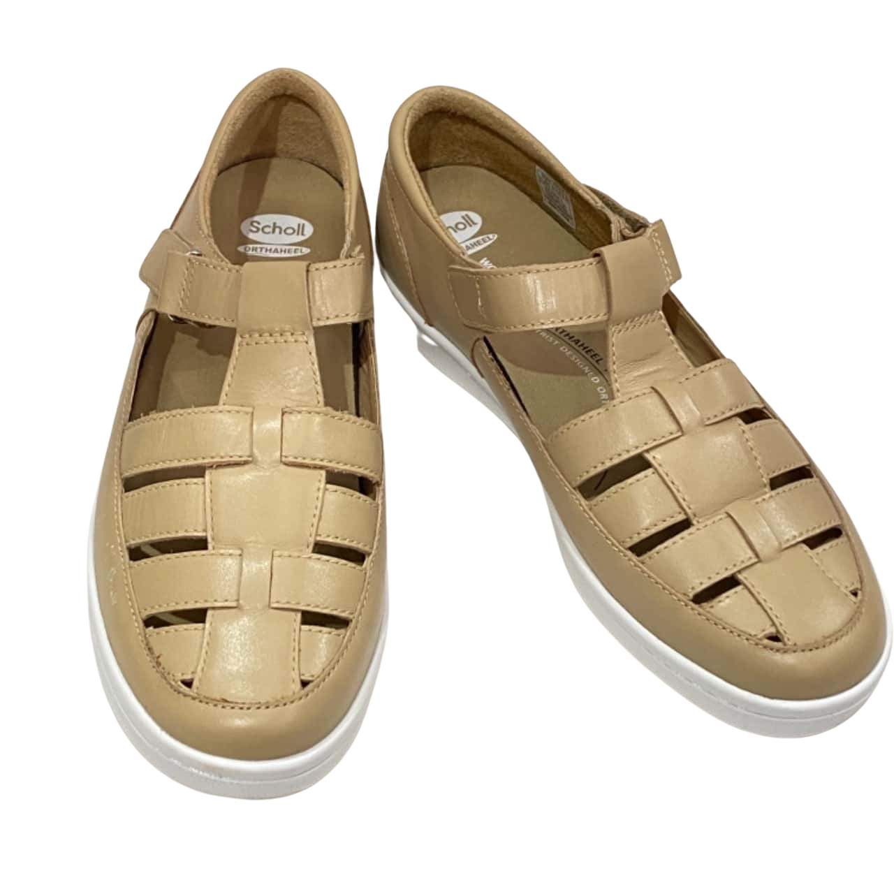Scholl Women's SIZE 37 Razz Mary Jane Comfort Sneaker Bone Nude Colour