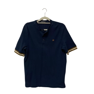 Ben Sherman Mens Polo Shirt Size M Navy Blue 