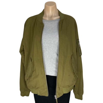 BNWT Thrills Mens Size L Green Bomber Jacket 