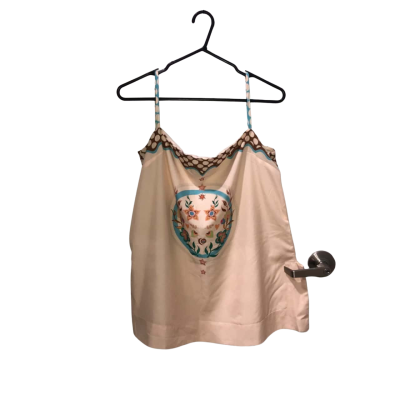 Coco Cartel Beige Top With Retro Print Size XL