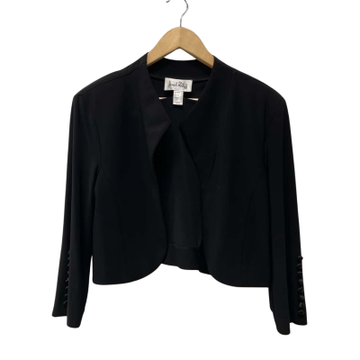 Joseph Ribkoff Womens  Size 14 Cropped Jacket Black  