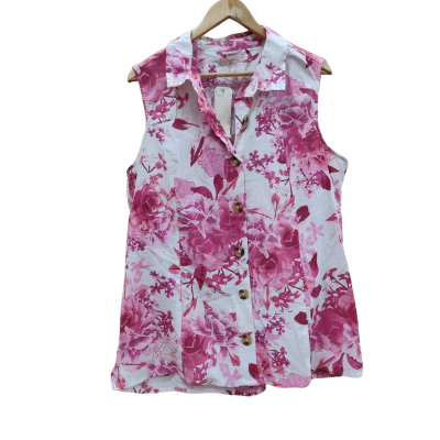 Millers Womens Size 18 Short Sleeve Top Floral / Pink  / White (3)