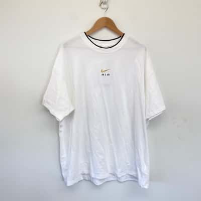 Nike White Loose Fit Short Sleeve T-shirt  Size XXL 