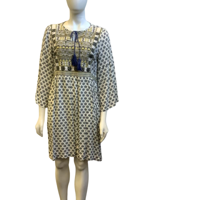 Pull & Bear Womens To Fit AUS Size 8 Neck Tie Mini Dress Multicoloured