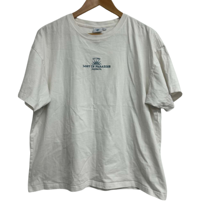 Ghanda Womens Size 12 White T-Shirt