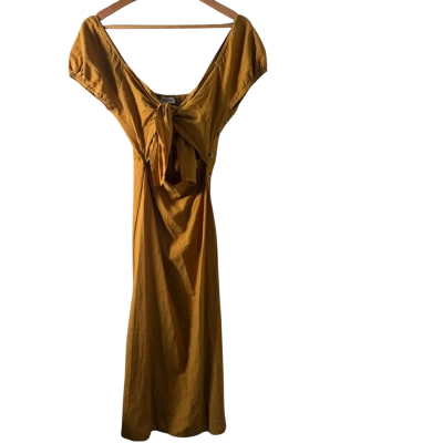 Pink Diamond Womens  Size 8 Midi Dress Brown / Yellow 