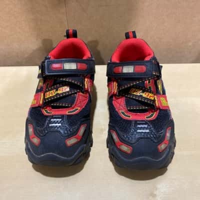 Skechers Hot Lights Fire Rescue Boys Size 11 Shoes Black  
