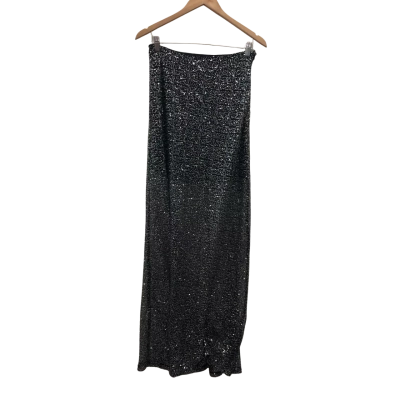 Sass & Bide Womens  Size L Sequin Maxi Skirt Black  