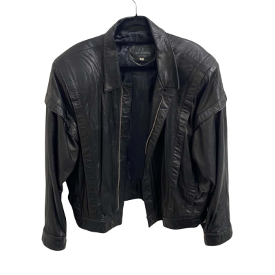Vintage Di’s Fashions Mens  Size 42 Soft Leather Jacket Black  