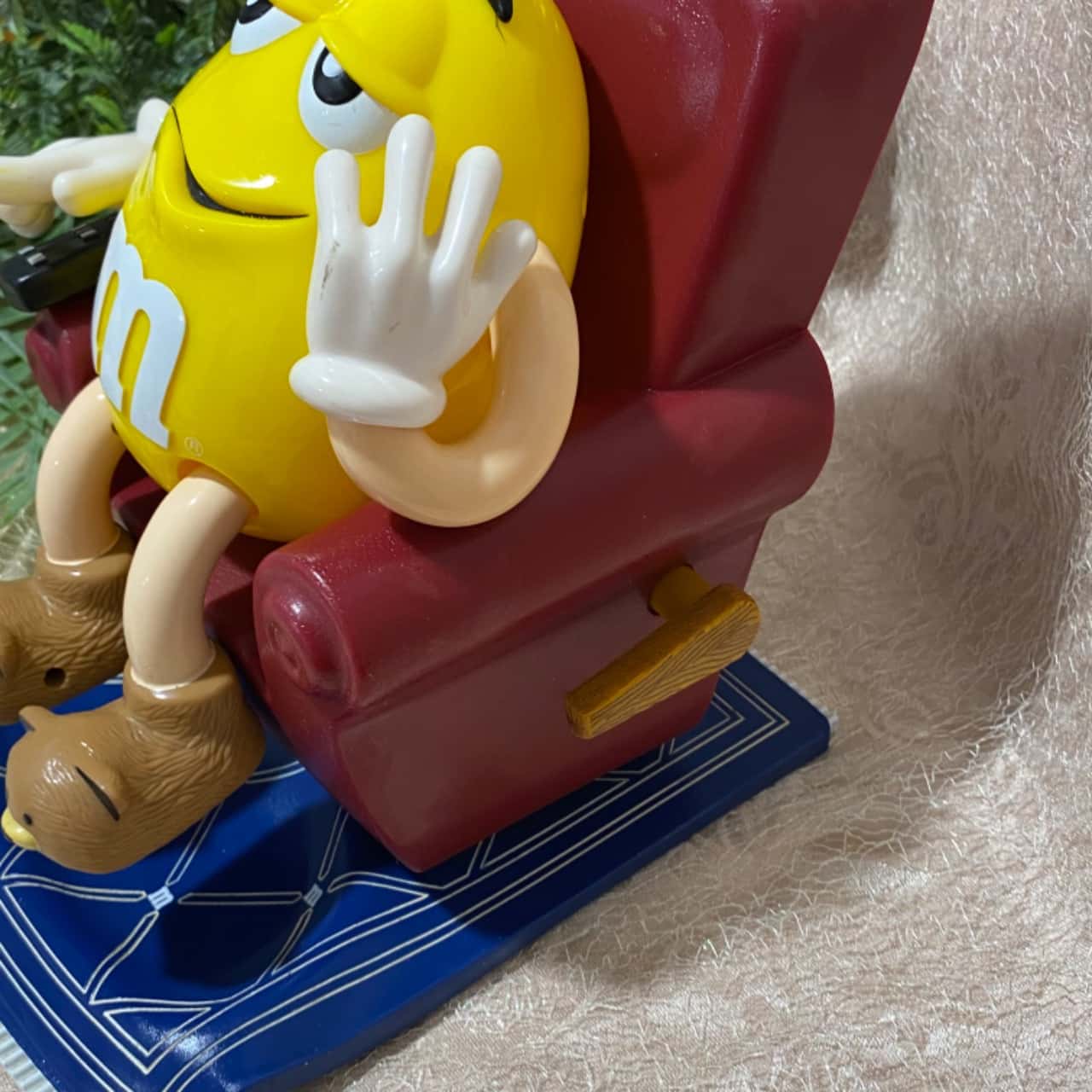 Vintage (1999) M&Ms candy dispenser featuring Mr. Yellow in his