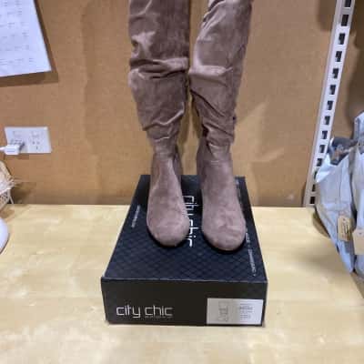 City Chic Mushroom Womens  Size 41 Boots RRP$119.95