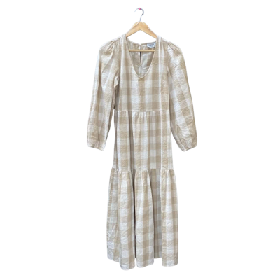 Piper Size 10 Casual Dress Brown / Gingham BNWT