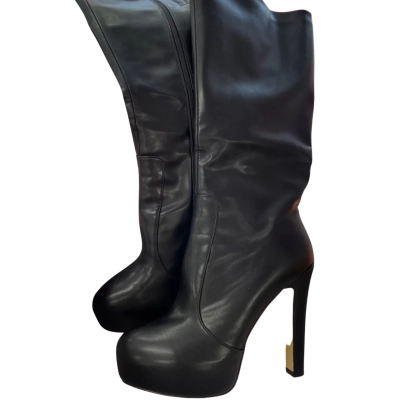 Only Maker Woman's Size 41 Long Boots Black  