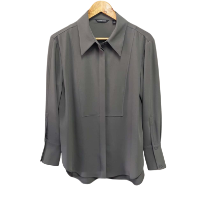 Country Road Womens  Size 8 Long Sleeve Shirt Grey 