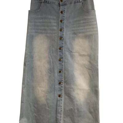 Boho Bird long skirt  Size 12 Blue 