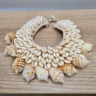 Handmade Cowrie & Conch Shell Statement Necklace