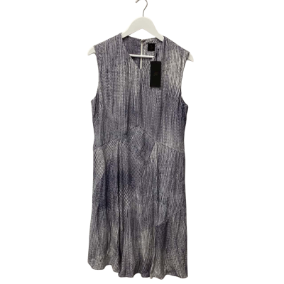 David Lawrence Womens  Size 14 Midi Dress Navy Blue / White 