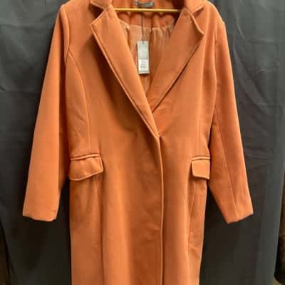 Katies Womens Size 20 Terracotta Belted Coat