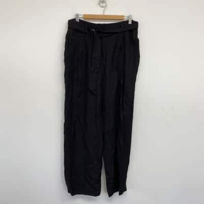 Trenery Black Wide Leg Pants Size 12 