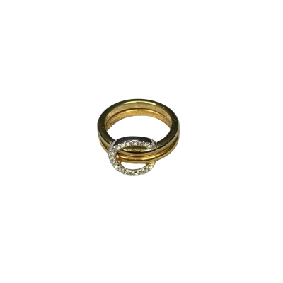 Swarovski Womens Ring Silver & Gold Colour