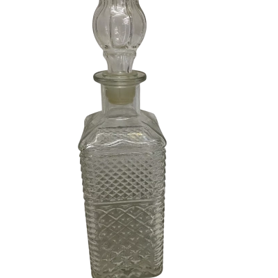 Vintage Pressed Glass Decanter