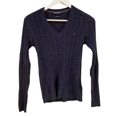 Tommy Hilfiger Womens Size XS Prime Cotton Jumper Navy Blue 
