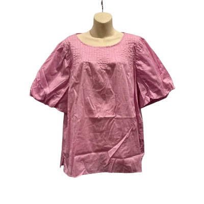 Blue Illusion Womens  Size 3L Blouse Pink  