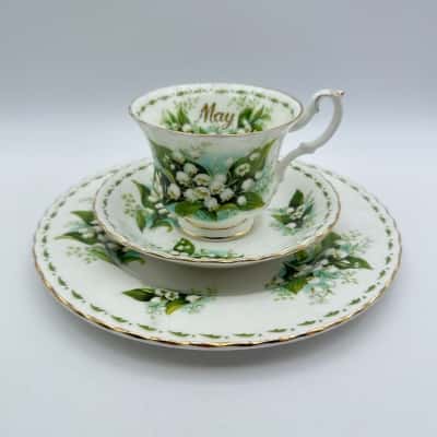 Royal Albert Flower of the Month May Lily of the Valley Teacup Set