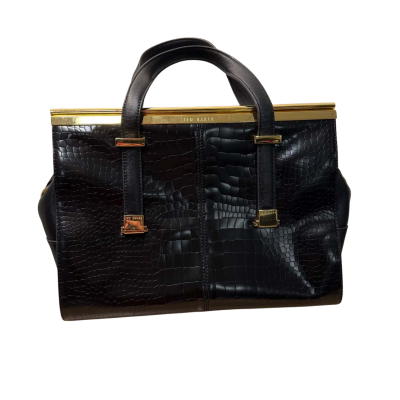 Ted Baker Black Croc Print Handbag RRP $515