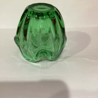 Murano Style hand-blown glass basket