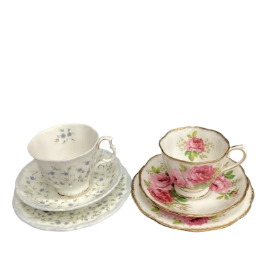 Royal Albert cups, saucers and plates Trio x 2