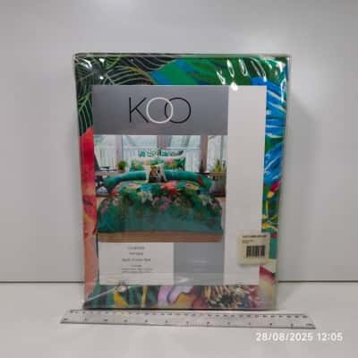 Koo Cairns Printed Cotton Double Quilt Cover Set As New PreOwned 