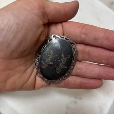  Vintage Brooch Sterling Silver 