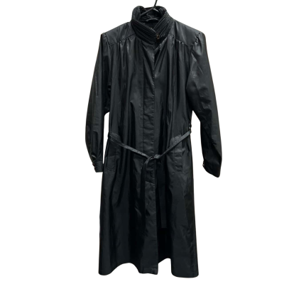  Vintage ANTMAN Peitie Size 10 Black Trench Coat 