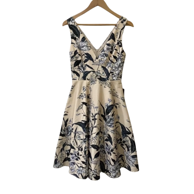Cooper St Womens  Size 8 Floral Dress Black  / Cream 