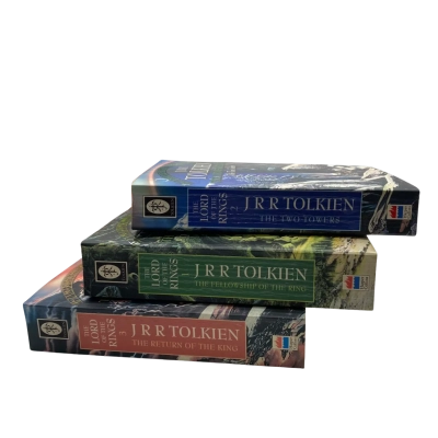 J.R.R.Tolkien  3 Book Set Lord Of The Rings    Soft Cover in Sleeve  PLEASE READ DESCRIPTION 