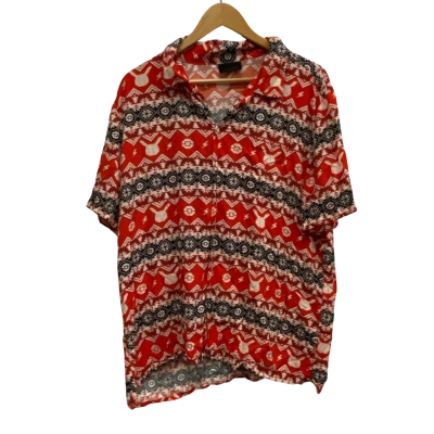 Pokemon Men’s Size XXL Hawaiin Shirt Black  / Red 