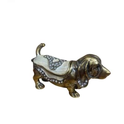 Bassett hound trinket box