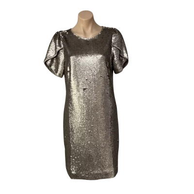 David Lawrence Womens Size 10 Gilver Inez Sequin Short Sleeve Mini Dress (new)