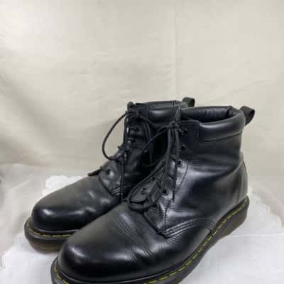 Dr Martens Mens Leather Boots Size 11 Black Padded Ankle