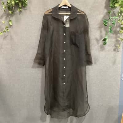 Zara Womens Long Sleeve Shirt Olive Green Size XS