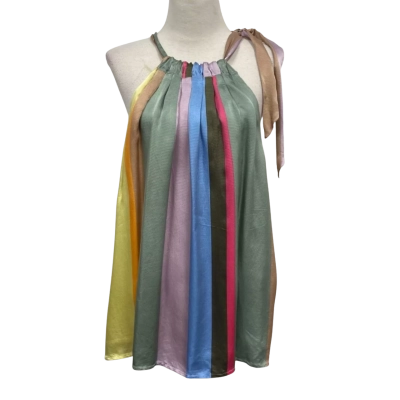  MOS MOSH Womens Striped Halter Neck Top-  Size L 
