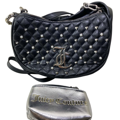Juicy Couture black Juicy Couture hobo bag with diamanté studs and a signature logo