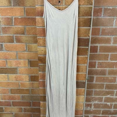Ghanda Womens  Size M Maxi Dress Beige 