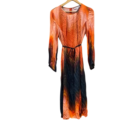 Veronika Maine Orange/Tie Dye Patterned Dress Size 10