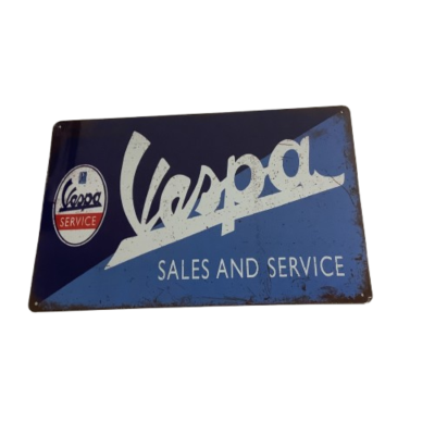 Brand New Vespa Service Metal Man Cave Aussie Car Sign #2270-1-pp